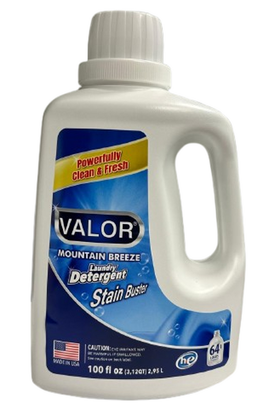 Valor Laundry Detergent Mountain Breeze 100 fl oz x4 pcs