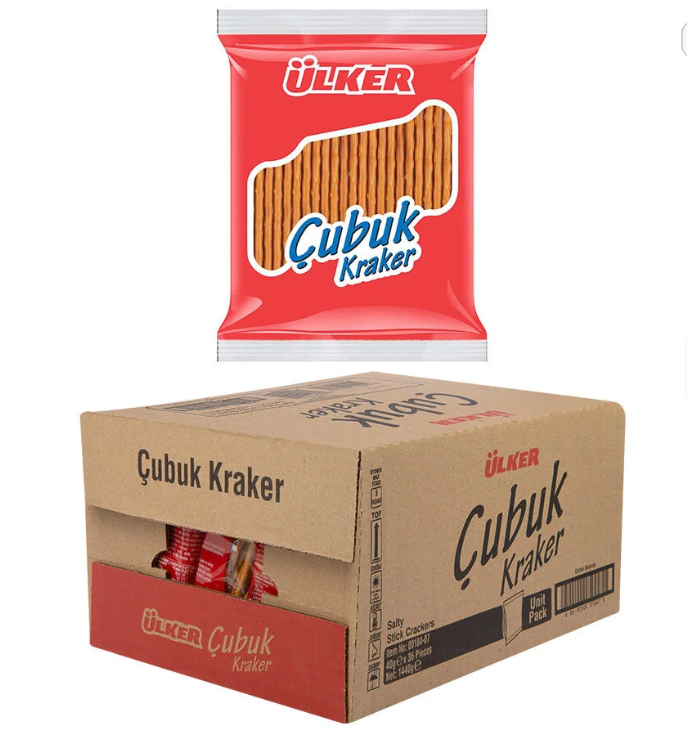 Ulker Plain Stick Crackers  2.82 oz (80 g ) x 20 pcs