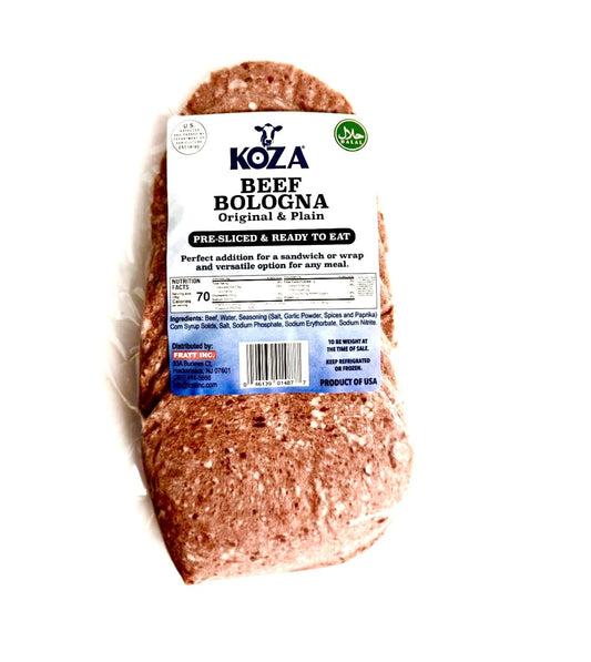 A2 KOZA Beef Bologna Original & Plain Slice 1cs10Lb/16or17pcs