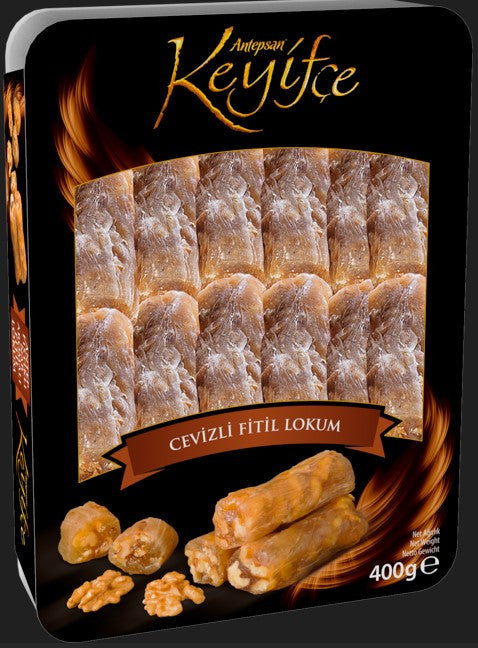 KEYIFCE TURKISH DELIGHT WITH WALNUT-ROLL 350grX12/cs - APS207