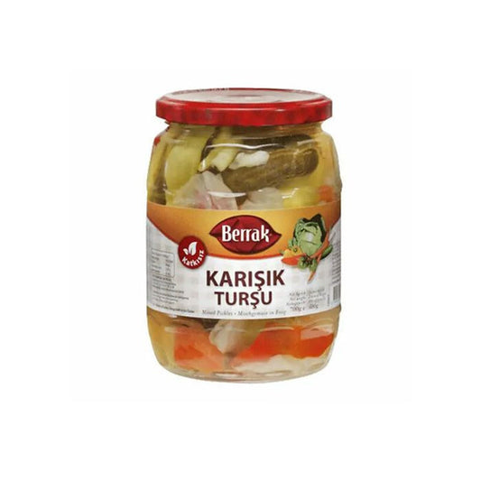 BERRAK Mixed Pickles/Karisik Tursu Zengin 720ml - 1cs/12pcs