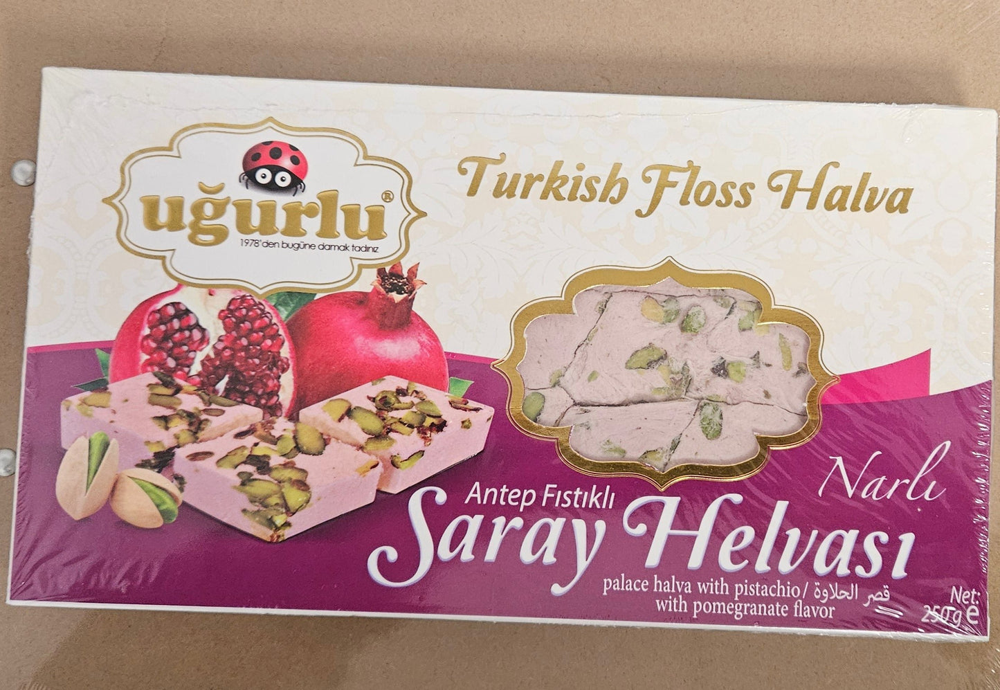 Ugurlu, Narli Fistikli Saray Helvasi, 250gr x 18 - 311