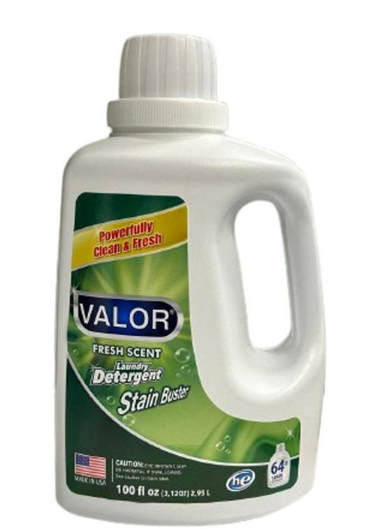 Valor Laundry Detergent Fresh Scent 100 fl oz x 4 pcs