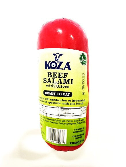 A1 KOZA Beef Salami With Olives 1 Lb 1cs/10pcs