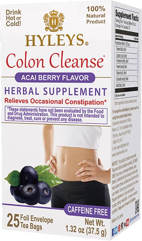 K - HYLEYS COLON CLEANSE ACAI BERRY 1.32oz X 25pc X 12/CS - HY15