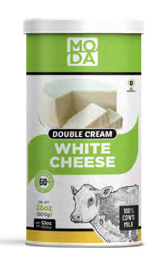 Moda Double Cream White Cheese, Light Green, 28oz (800g) x 6tin - 101749