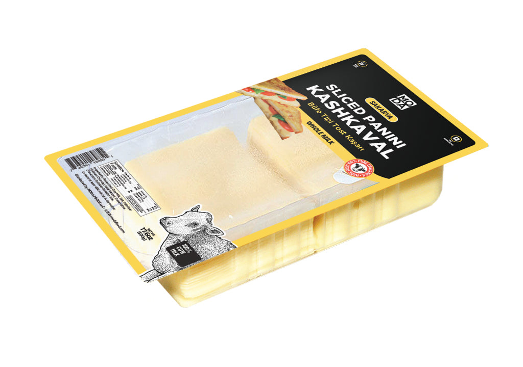 Moda Fresh Kashkaval Cheese (Tost Kasari), Pre-Sliced, 21.1oz (500g) x 12pack - 101773