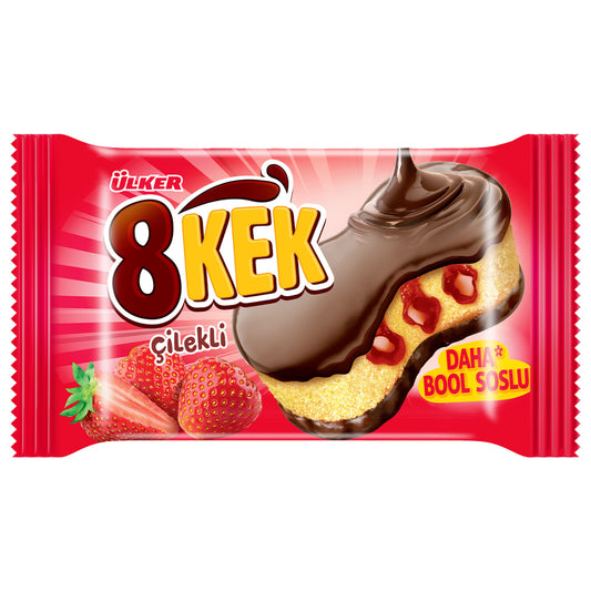 ULKER 8kek Cake with Strawberry / Cilekli 55gr 1cs/24pcs