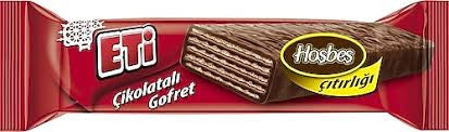 ETI Chocolate Wafer / Eti Cikolatali Hosbes Gofret 34gr 1cs/42Pcs
