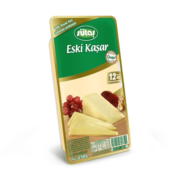 SUTAS AGED KASHKAVAL CHEESE 250 GR X 12