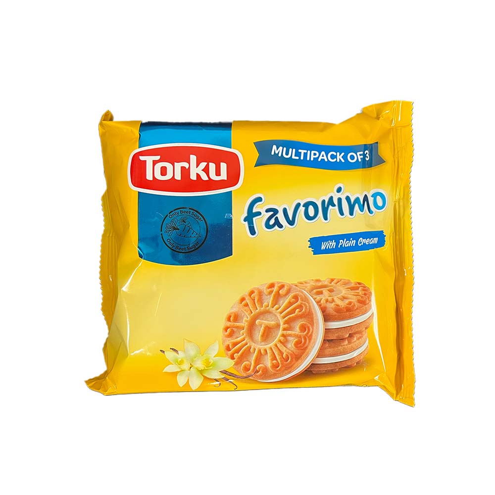 TORKU FAVORIMO PLAIN CREAM BISCUIT 3 PCS X 61 GR X 16