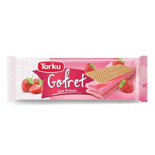TORKU WAFER W STRAWBERRY CREAM (CILEKLI GOFRET) 142GR X 19