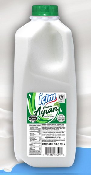 ICHIM Yogurt Drink Ayran Mint 1/2 Galon 1/6pcs
