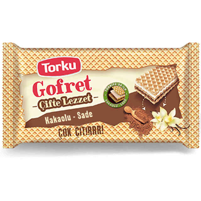 TORKU WAFER WITH COCOA PLAIN CREAM/KAKAOLU GOFRET 142GR X 19