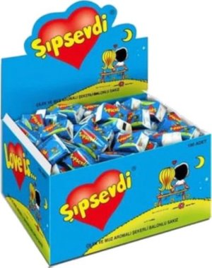 Sipsevdi Sakiz Cilek-Muz / Gum Strawberry-Banana 100 Lü