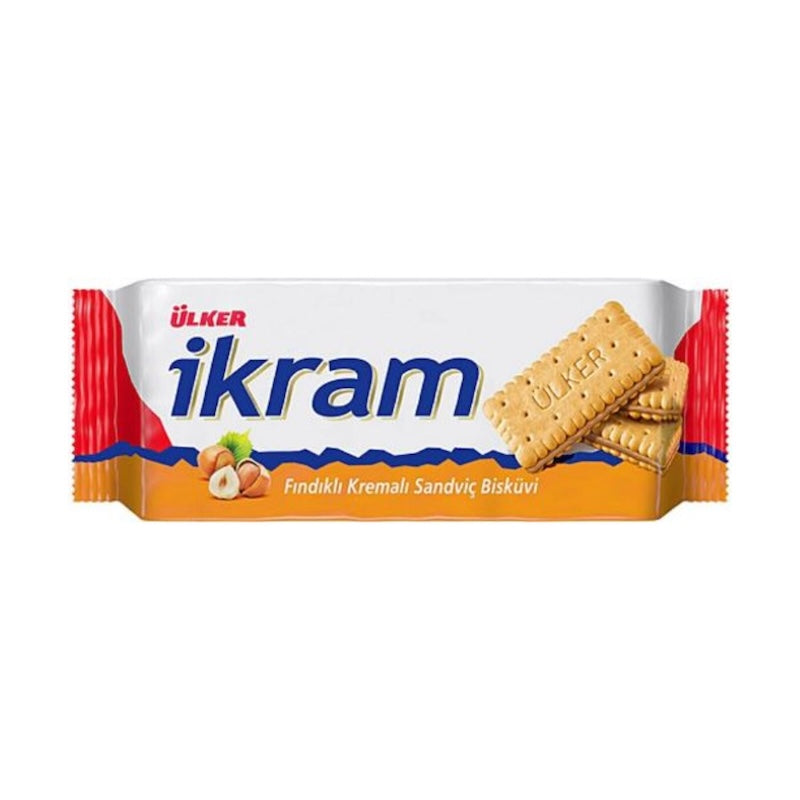 ULKER IKRAM CREAM BISCUIT HAZELNUT (FINDIKLI) 84 GR X 24