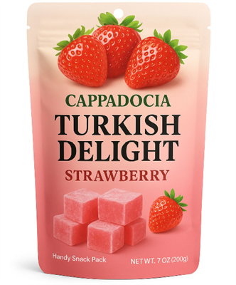 CAPPADOCIA STRAWBERRY TURKISH DELIGHT 200 GR X 24PCS