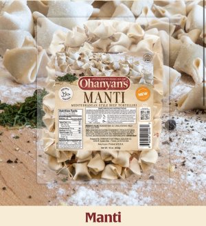 Ohanyans Halal Manti (Beef Tortellini) 1Lb X 12 Pack