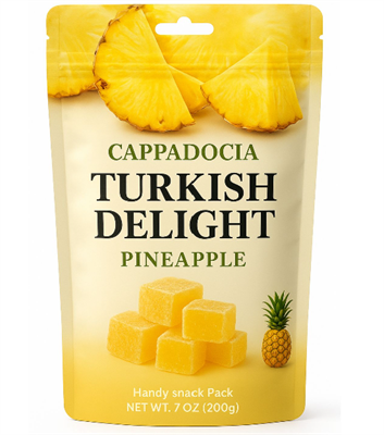 CAPPADOCIA PINEAPPLE TURKISH DELIGHT 200 GR X 24PCS