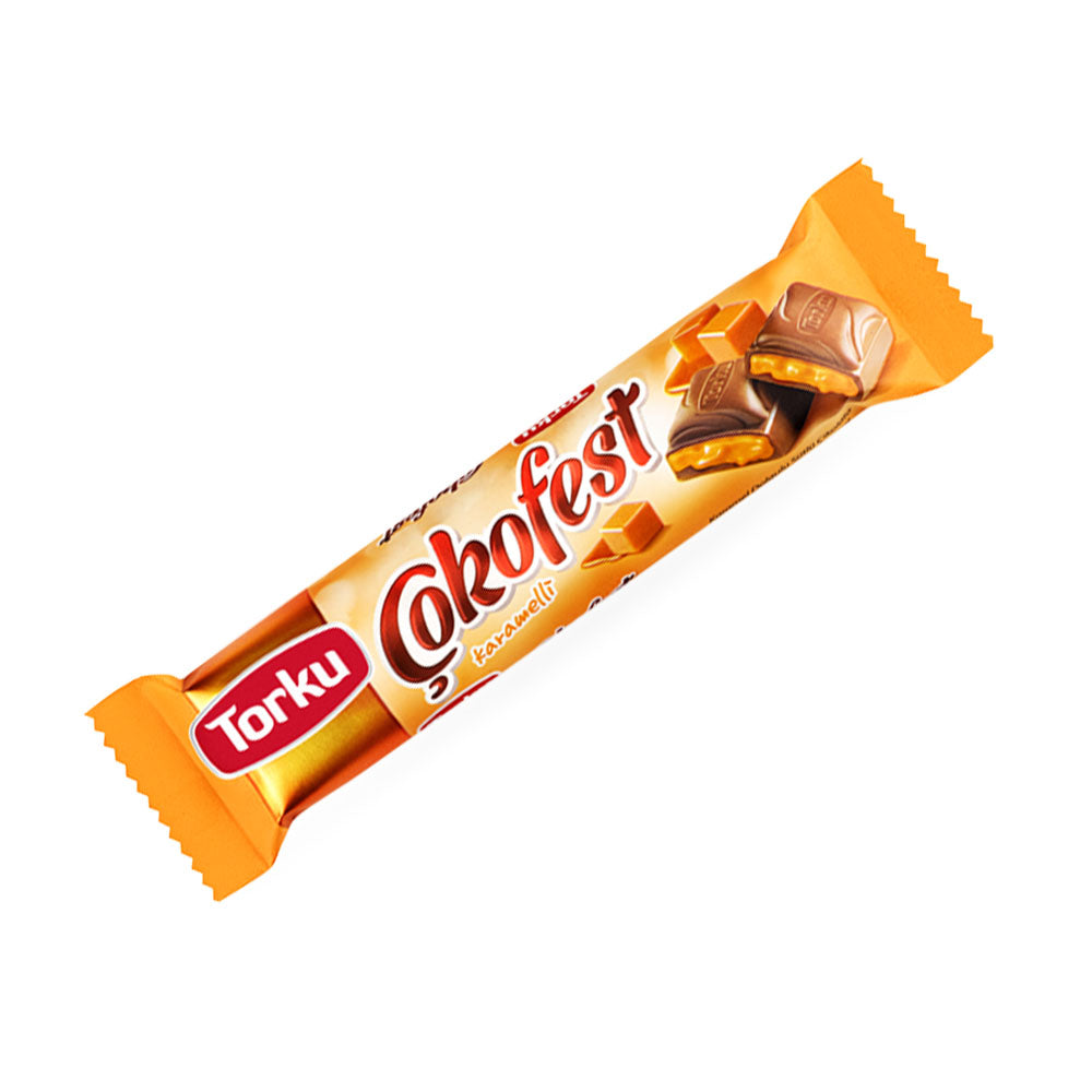 TORKU COKOFEST CHOCOLATE W CARAMEL & MILK 24 PCS X 30 GR X 6