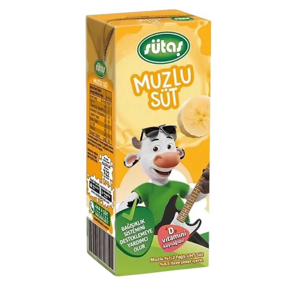 SUTAS UHT MILK BANANA 200ML X 27