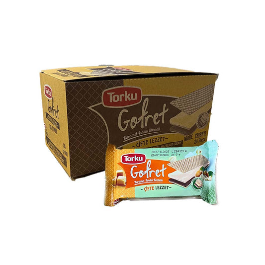TORKU WAFER W HAZELNUT CARAMEL CREAM 24 PCS X 34 GR X 6