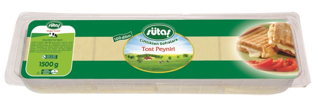 SUTAS TOAST CHEESE SLICED 350 GR X 12