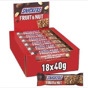 Snickers Fruit N Nut 40 Gr X 18