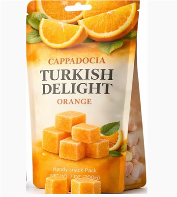 CAPPADOCIA ORANGE TURKISH DELIGHT 200 GR X 24PCS