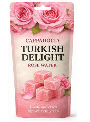 CAPPADOCIA ROSE TURKISH DELIGHT 200 GR X 24PCS