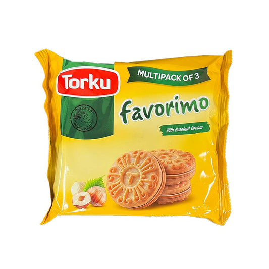 TORKU FAVORIMO HAZELNUT CREAM BISCUIT 3 PCS X 61 GR X 16
