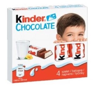 Kinder Chocolate 50 Gr (4 Bars) X 20