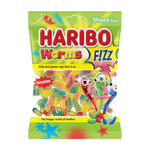 HARIBO FIZZ WORMS (EKSILI SOLUCAN) 70GR X 24 - 12153