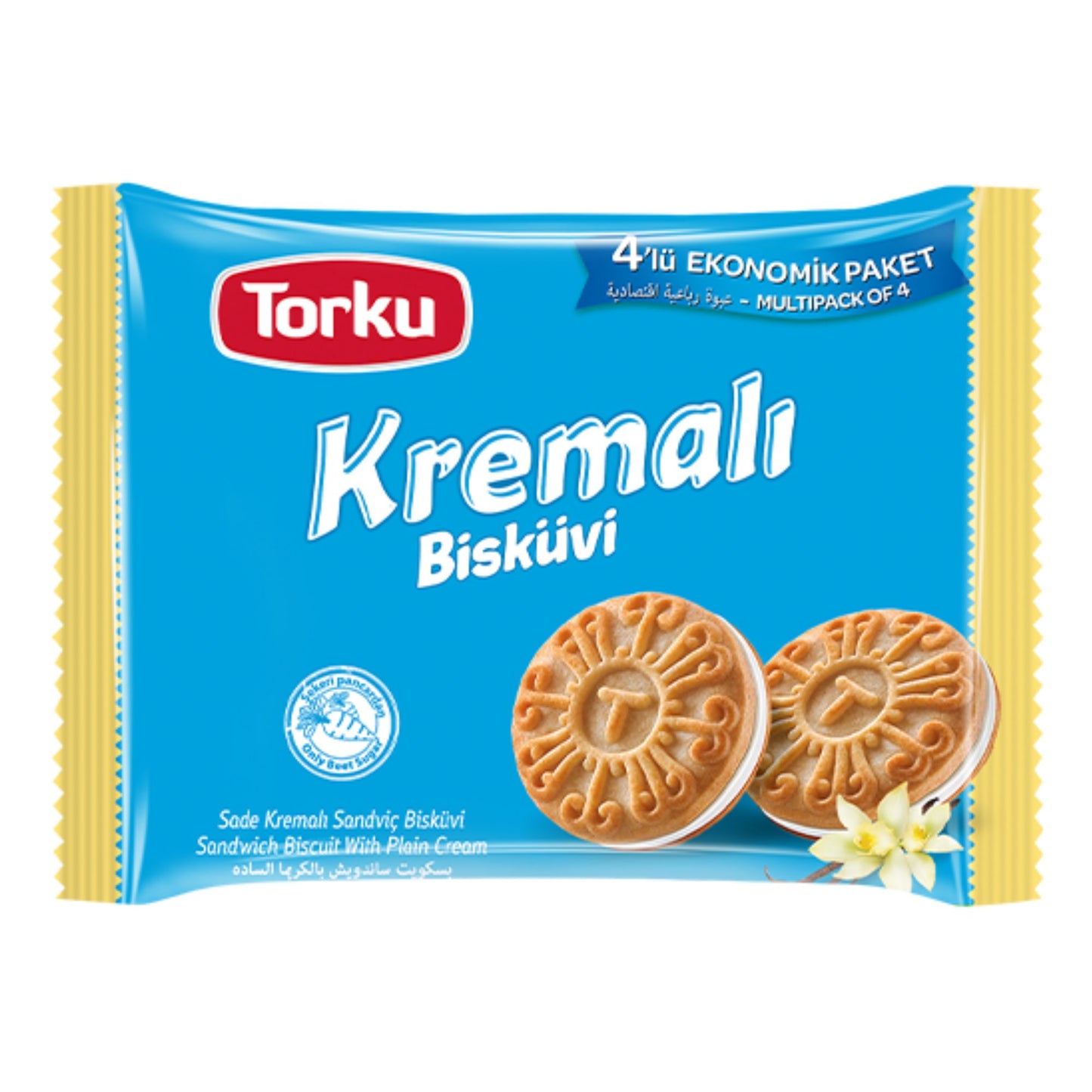 TORKU KREMALI BISCUIT W VANILLA CREAM (SADE KREMALI) 4PCS X 61GR X 8