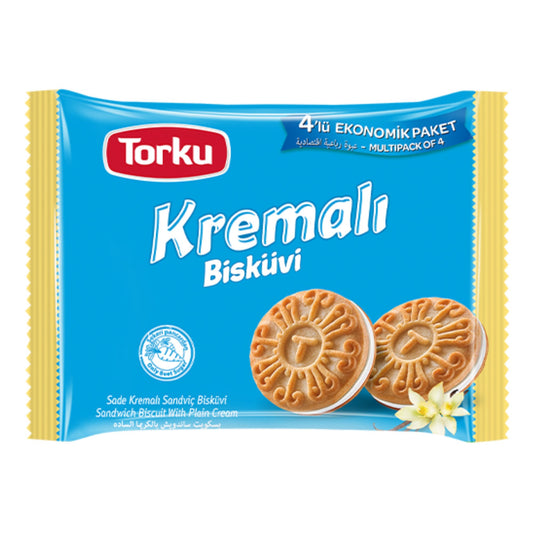 TORKU KREMALI BISCUIT W VANILLA CREAM (SADE KREMALI) 4PCS X 61GR X 8