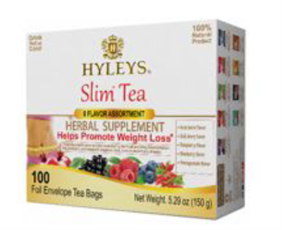 HYLEYS 100 CT Slim Tea Eight Flavor Assortment Collection x 9PCS