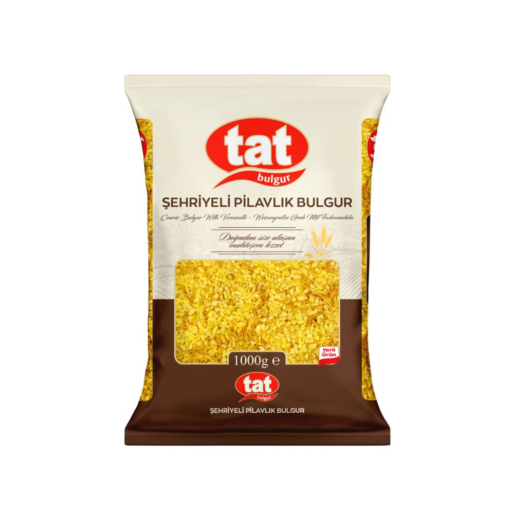 TAT COARSE BULGUR W. VERMICELLI (SEHRIYELI PILAVLIK) 1KG X 15
