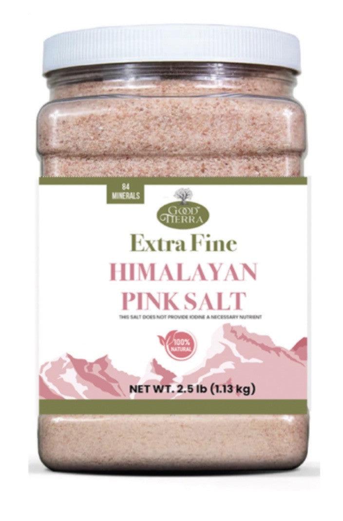 K - Good Tierra || 2.5 lbs (1.13 kg) Himalayan Pink Salt (Extra Fine) || 6/CS - NG107