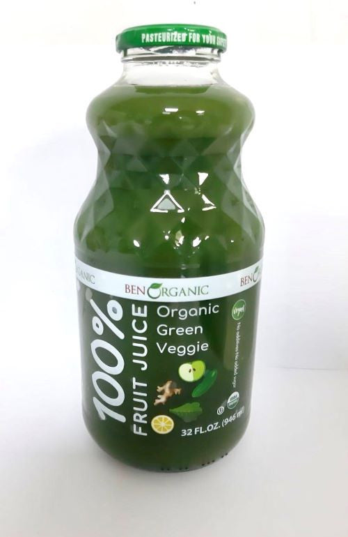 K- BEN ORGANIC GREEN VEGGIE JUICE 32 FL.OZ. 6/cs - BO603