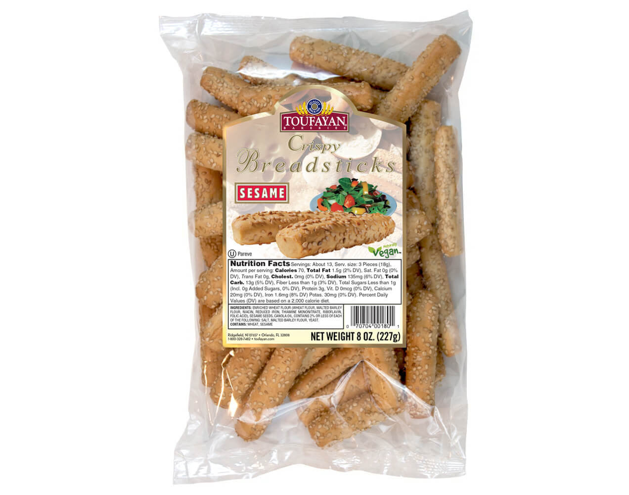 A4 Toufayan Breadsticks Sesame 1case/12pcs
