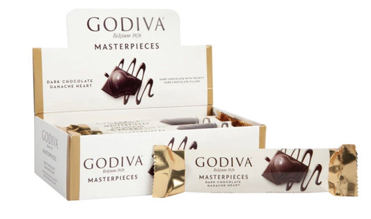 GODIVA DARK CHOCOLATE GANACHE HEART 1oz x 48/CS - GODV01