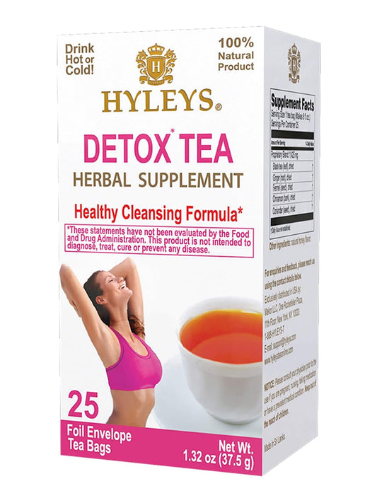 HYLEYS WELLNESS TEA DETOX 1.32oz X 25pc X 12/CS - HY20