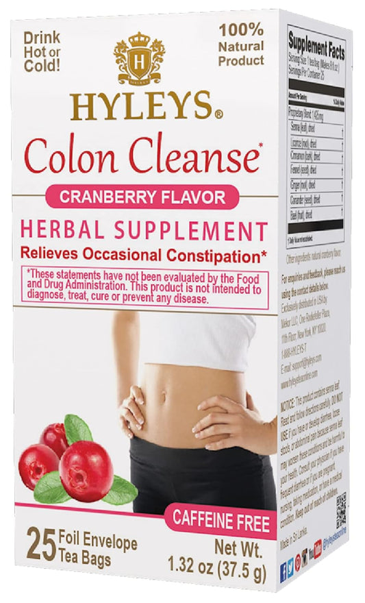 K - HYLEYS COLON CLEANSE CRANBERRY 1.32oz X 25pc X 12/CS - HY27