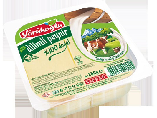 AA YORUKOGLU Slice Cheese 250g / 0.55 Lb 1cs/18pcs
