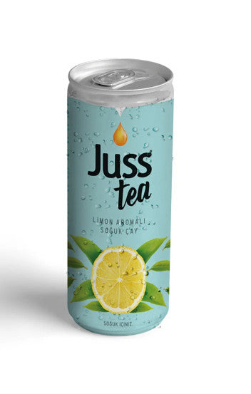 JUSS Can Ice Tea Lemon 250ml / Soguk Cay Limon 1cs/24pcs