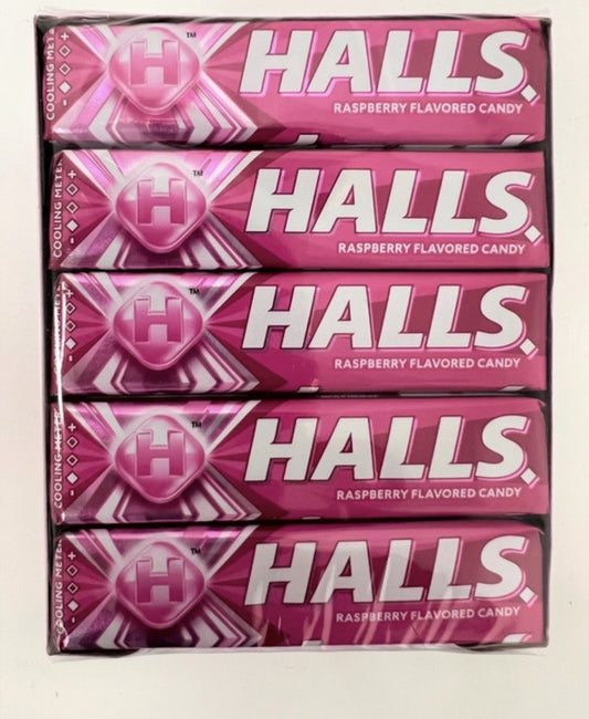 HALLS COUGH DROPS 9PCS x 20 || RASBERRY - HALL20R