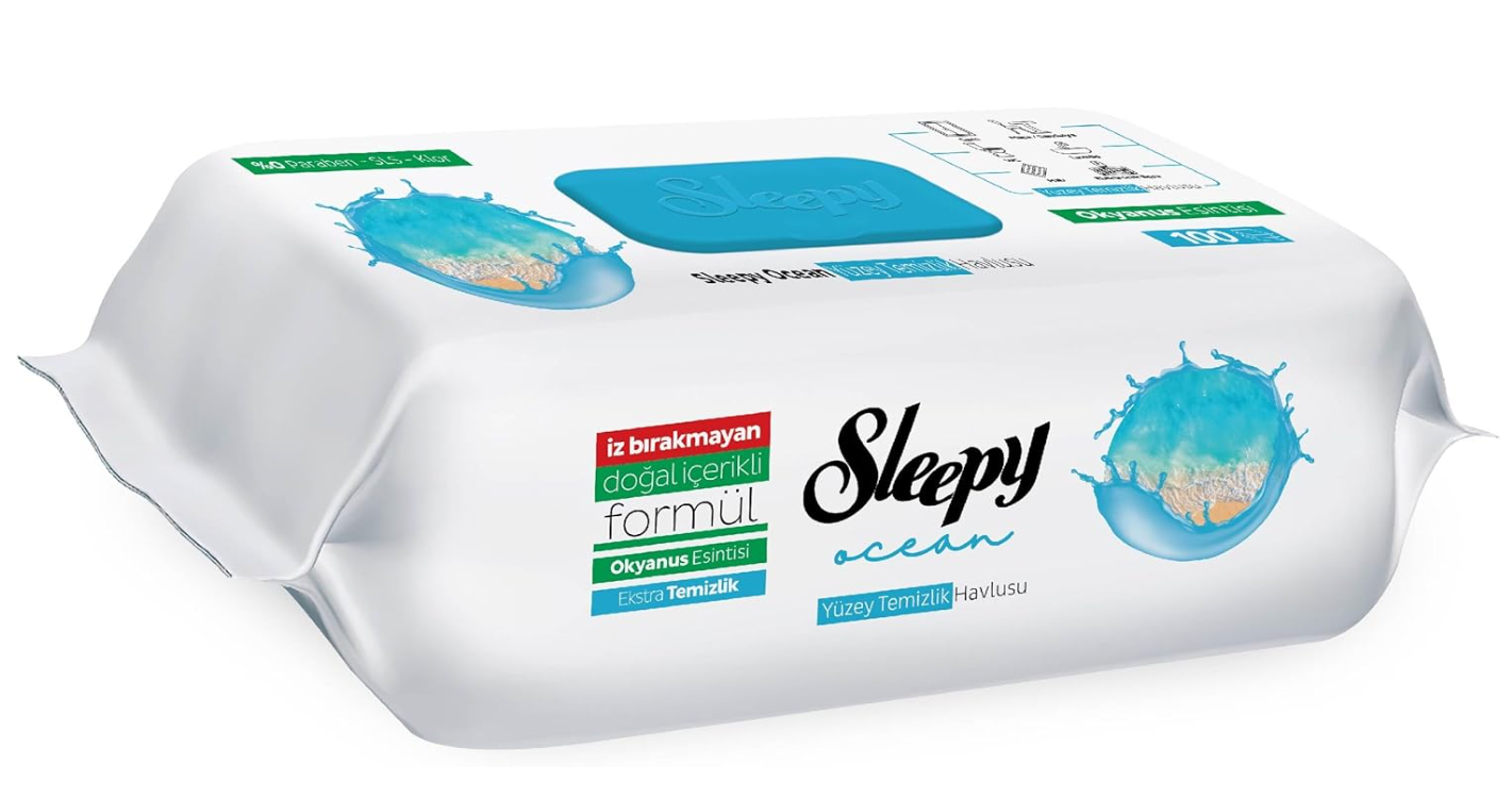 Sleepy Easy Clean Ocean Wet Wipes 100 ct x 6 pcs - ESLEP07
