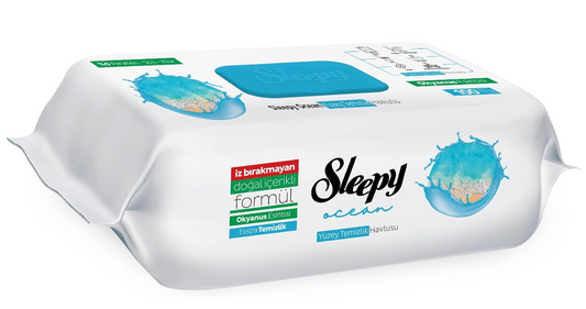 Sleepy Easy Clean Ocean Wet Wipes 100 ct x 6 pcs - ESLEP07