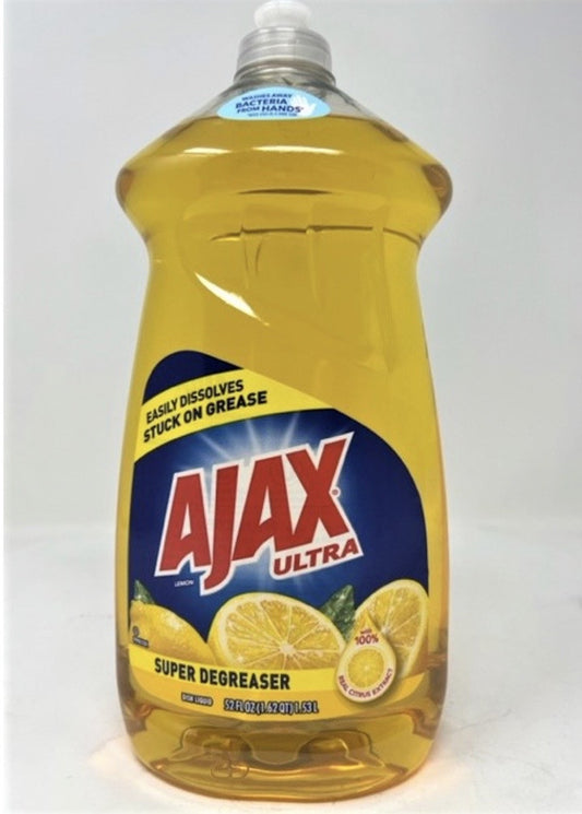 AJAX DISH LIQUID | 52 OZ x 6/CS | Lemon - AJ04