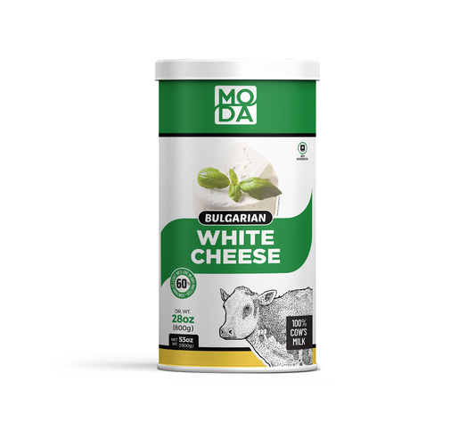 Moda Bulgarian White Cheese, Green, 28oz (800g) x 6tin - 101748